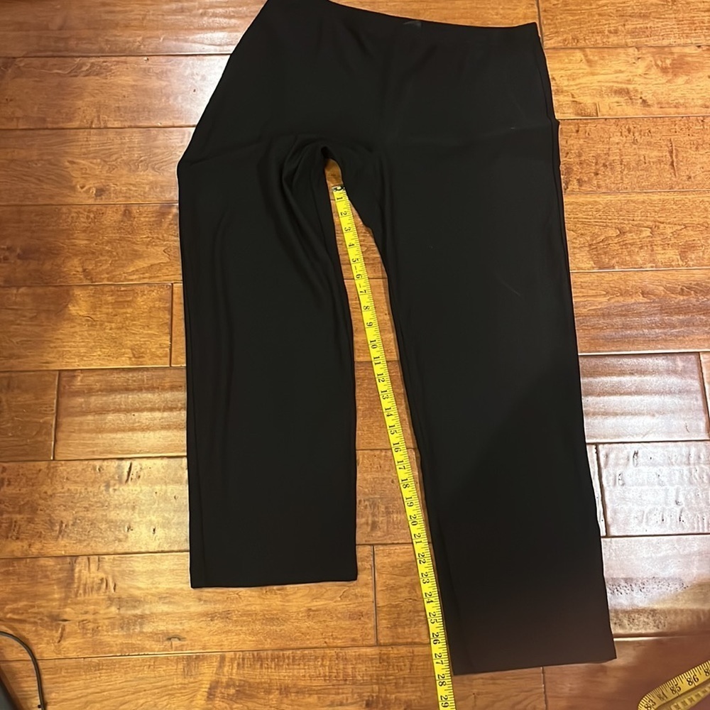 Eileen Fisher Stretch Viscose Crepe Pant Slim Fit Black Size PL - Picture 9 of 14